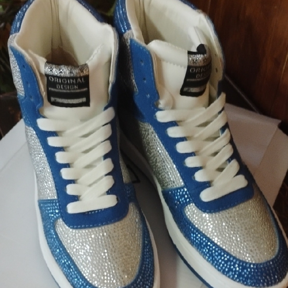 Sequin/ Leather Sneakers!